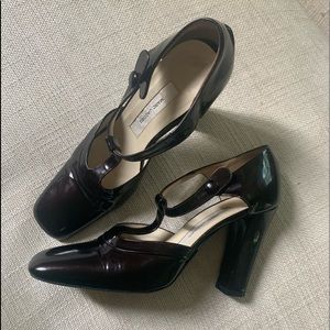 Rare! Marc Jacobs dark brown patent leather heels